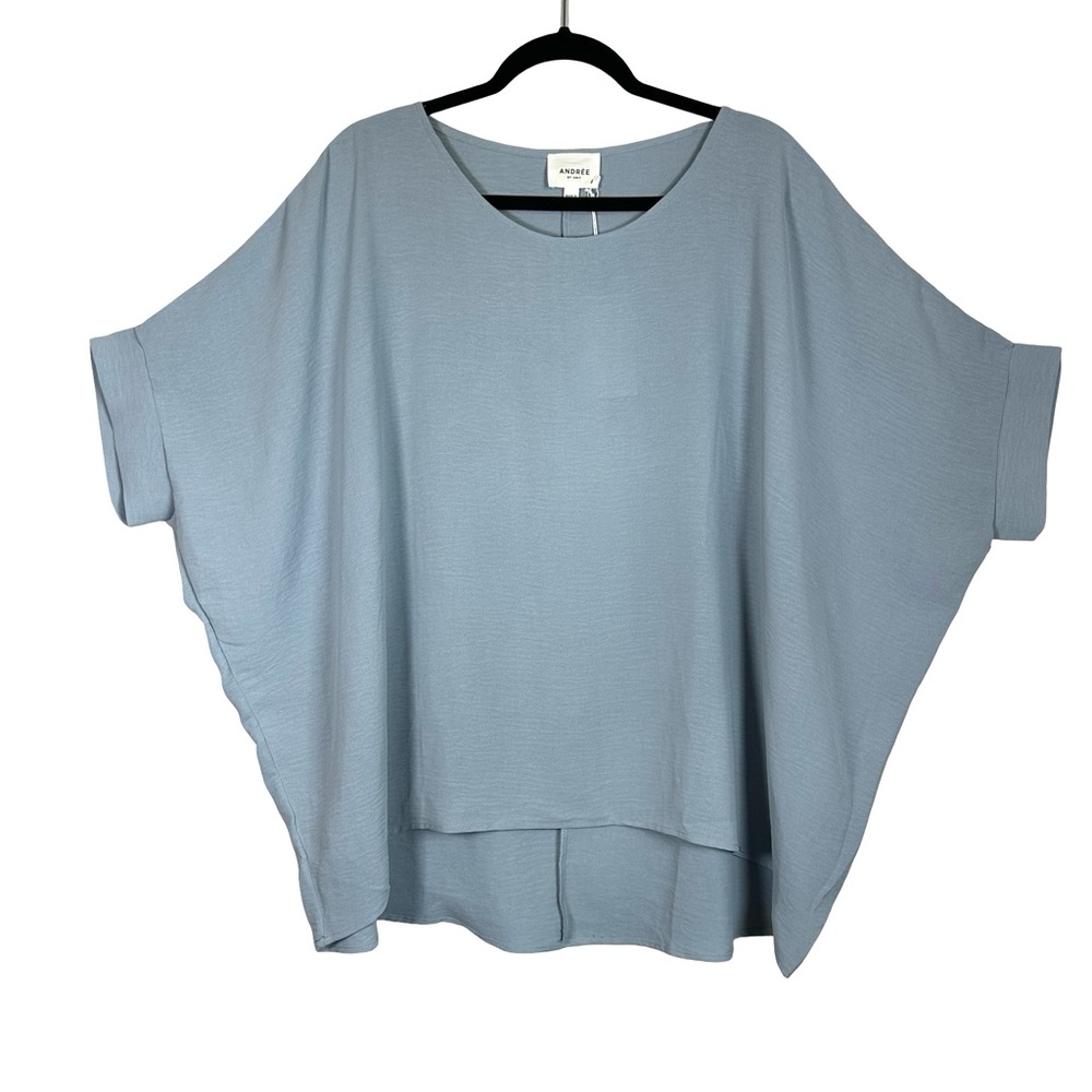 ANDREE BY UNIT Oversized Dolman Top in Light Blue